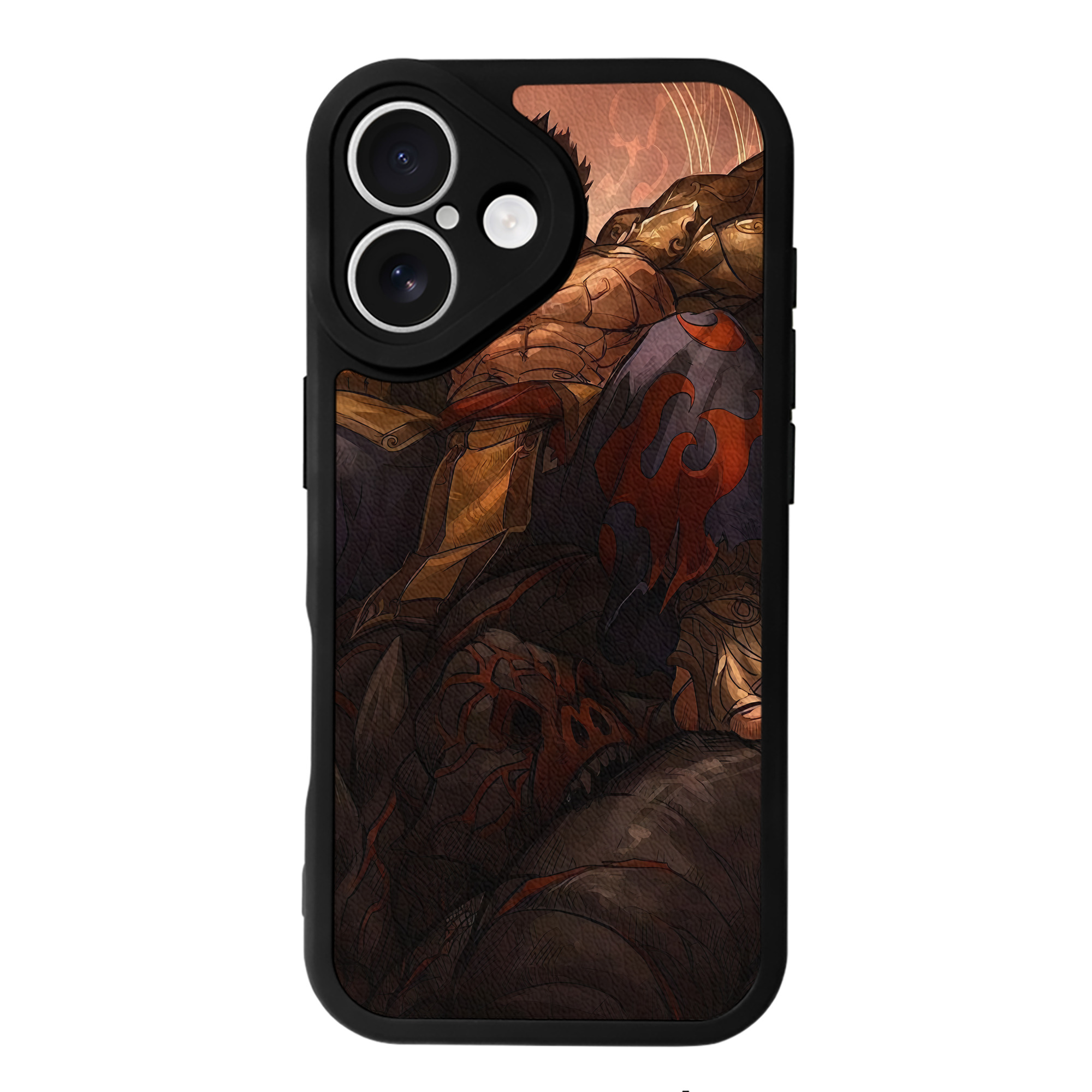 （画像用） 北斗の拳 Fist of the North Star 【iPhone 16シリーズ対応】シリコンスマホケース（レザー調） 材質：シリコン